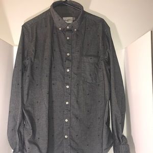 Goodfellow & co top size xl slim long sleeves gray button down